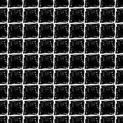 Seamless pattern black squares chalk grid design, abstract simple scandinavian style background grunge texture. trend of the season. Can be used for Gift wrap fabrics, wallpapers. Vector