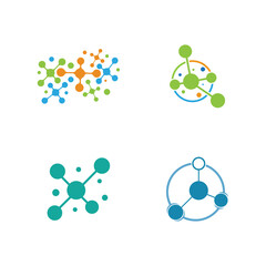molecule ilustration vector icon template