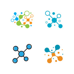molecule ilustration vector icon template