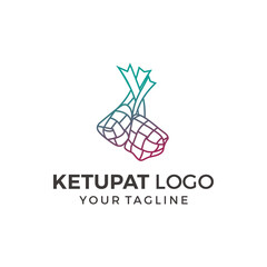 Ketupat logo icon flat design vector template