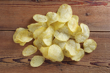Heap of potato chips