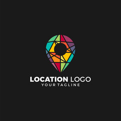 location colorful logo design vector template