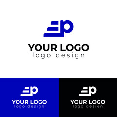 p and step stairs logo design modern logotype vector template