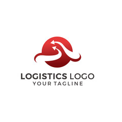 Logistic company vector logo. Arrow icon. Delivery icon. Arrow icon. Arrow vector. Delivery service logo. Web, Digital, Speed, Marketing, Network icon.