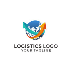 Logistic company vector logo. Arrow icon. Delivery icon. Arrow icon. Arrow vector. Delivery service logo. Web, Digital, Speed, Marketing, Network icon.