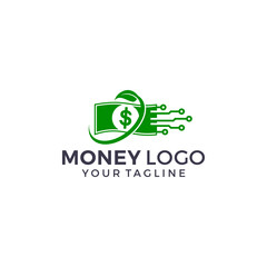 fast money logo combination. Fast pay symbol or icon. Unique cash and digital logotype design template.