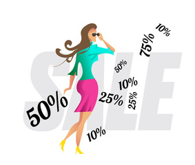 Summer sale poster design with decorate text and abstract background. Vector illustration.