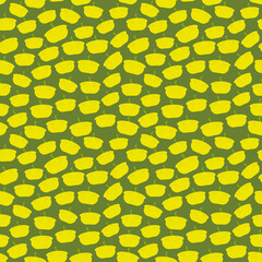 Seamless pattern with Pattypan squash, on green background trend of the season. Can be used for Gift wrap fabrics, wallpapers, food packaging. Vector