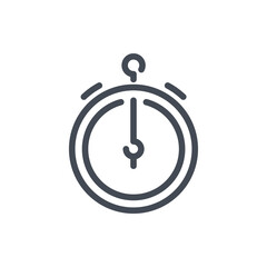 Stopwatch line icon. Timer vector outline sign.