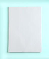 stack of papers on blue background