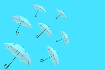 umbrella background minimal creative blue design