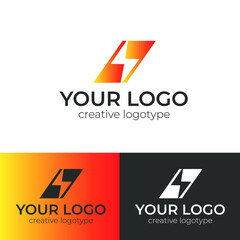 Charge and Energy Logo Design Modern and Creative Logotype Minimal