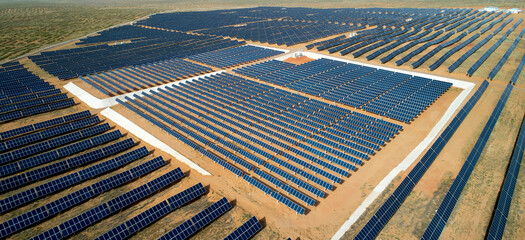 Solar photovoltaic in aerial desert area