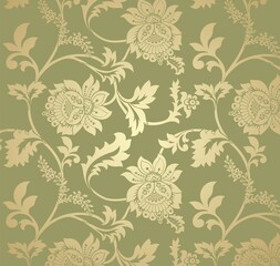 wedding card design, paisley floral pattern , India	