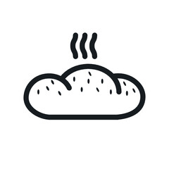 Bread icon, vector illustration. Flat design style. vector bread icon illustration isolated on white background, bread icon