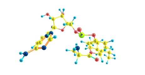 Tannic acid molecular structure isolated on white