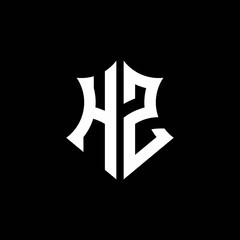 Obraz premium HZ monogram logo with a sharp shield style