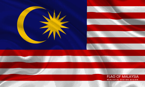 Flag of Malaysia - Realistic Vector Design