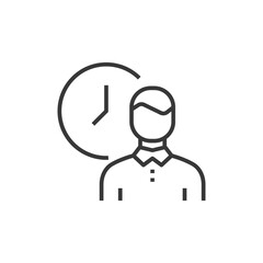 Working hours icon. Vector Illustration