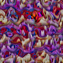 Fototapeta na wymiar 3d effect - abstract colorful surreal fractal pattern