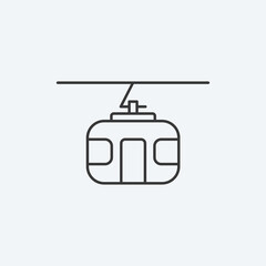 Cable car icon. Vector Illustration