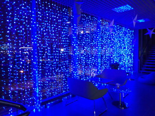 Bright blue led atmosphere