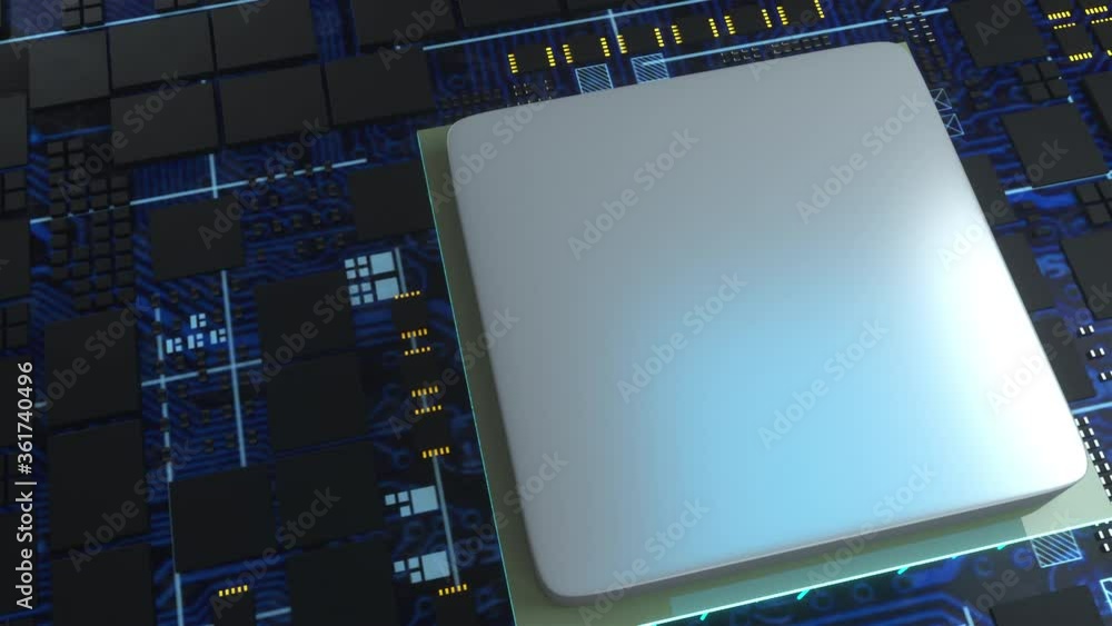 Poster the technological backdrop. central computer processors, computer generated. 3d rendering of cpu con