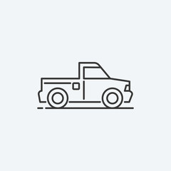 Pickup truck icon. Car symbol modern, simple, vector, icon for website design, mobile app, ui. Vector Illustration