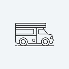 Camper van icon. RV symbol modern, simple, vector, icon for website design, mobile app, ui. Vector Illustration