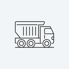 Dump truck icon. Lorry symbol modern, simple, vector, icon for website design, mobile app, ui. Vector Illustration