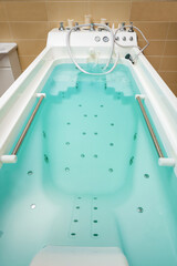 heated tub with underwater massage