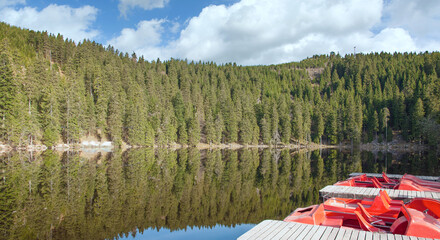 der Mummelsee an der Schwarzwaldhochstrasse,Schwarzwald,Baden-Württemberg,Deutschland