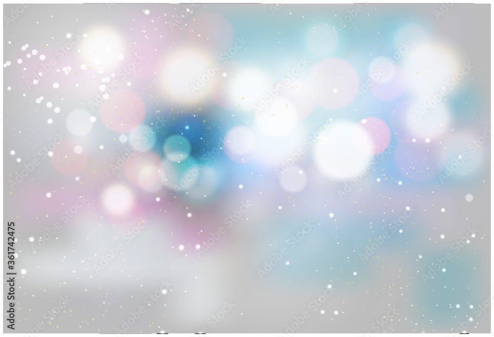 Aufkleber abstract snow flake with bokeh sparkling blurred white and gray vector backgrounds
