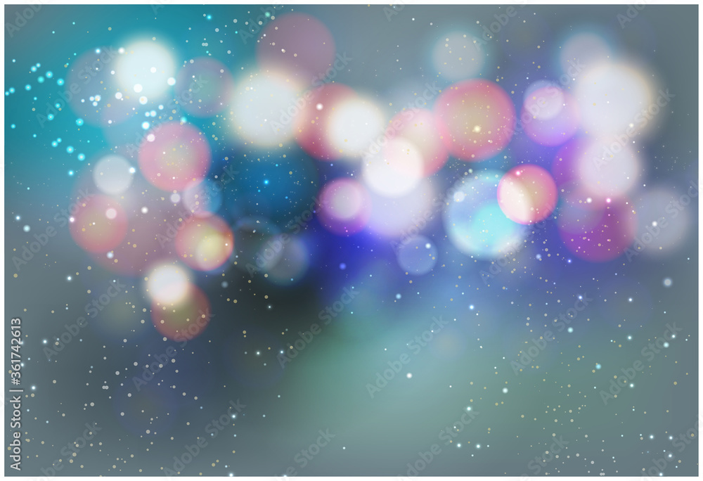 Aufkleber abstract snow flake with bokeh sparkling blurred white and gray vector backgrounds