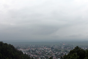 View of Piatra Neamt valley, very beautiful and important place of Moldavia in Romania.