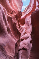 Interior de Antelope Canyon en Estados Unidos
