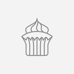 Cupcake icon. Dessert symbol modern, simple, vector, icon for website design, mobile app, ui. Vector Illustration