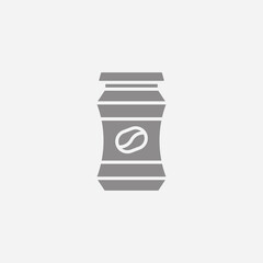 Coffee jar icon. Instant coffee powder symbol modern, simple, vector, icon for website design, mobile app, ui. Vector Illustration