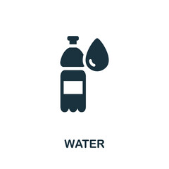 Water icon. Simple element from drinks collection. Creative Water icon for web design, templates, infographics and more