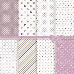 collection of vintage seamless abstract patterns