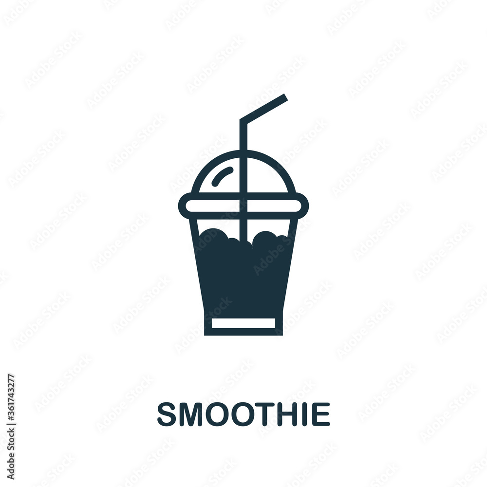 Poster smoothie icon. simple element from drinks collection. creative smoothie icon for web design, templat