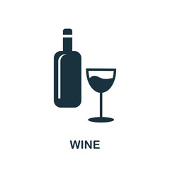 Wine icon. Simple element from drinks collection. Creative Wine icon for web design, templates, infographics and more