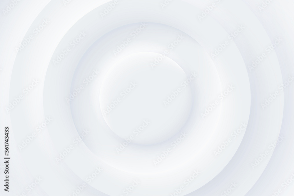 Poster soft, clear and simple futuristic neumorphism shape elements design. abstract 3d circle papercut lay