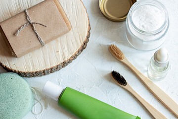 wooden toothbrushes, tooth powder
