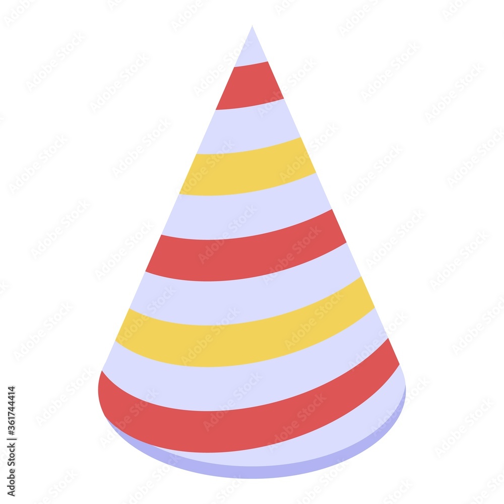 Aufkleber hoax colorful cone icon. isometric of hoax colorful cone vector icon for web design isolated on whit