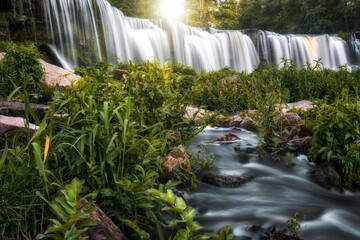 beautiful waterfall in summer in Estonia. Keila Joa