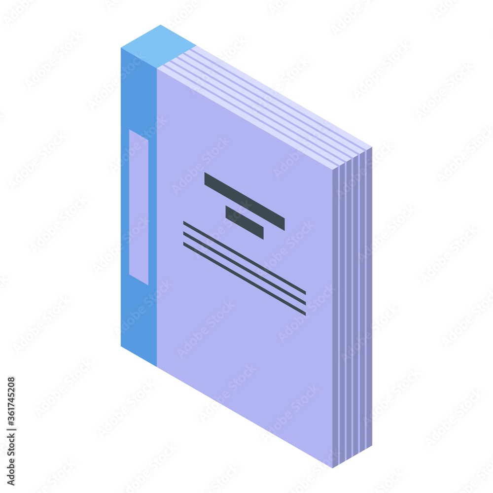 Poster analytics paper folder icon. isometric of analytics paper folder vector icon for web design isolated