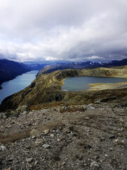 Mountain landscape with lake
