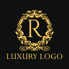 Luxury logo. Premium elegant initial letter design template for restaurant, hotel, boutique, cafe, Hotel, Heraldic, Jewelry, Fashion and other business