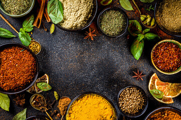 Set of Spices and herbs for cooking